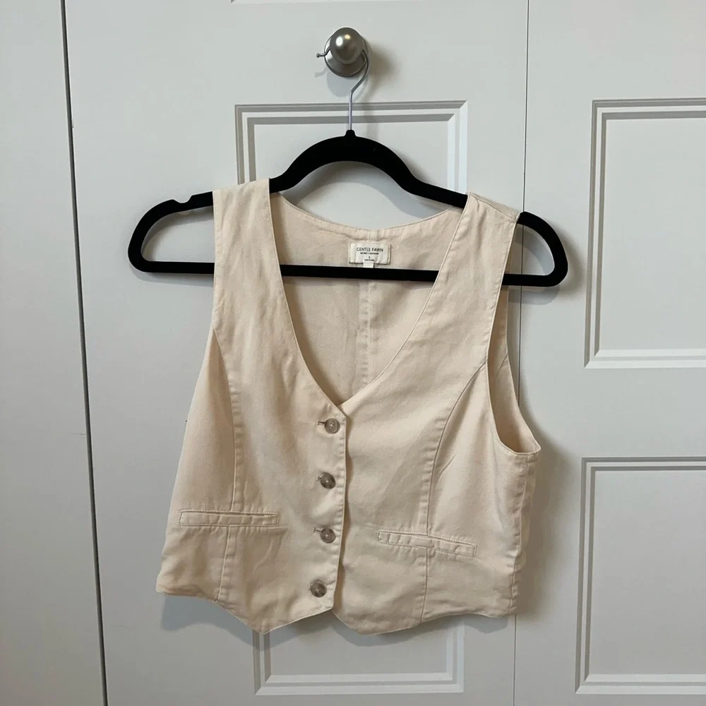 BNWOT Gentle Fawn Carmen Vest in Bone ~ S - Picture 3 of 7